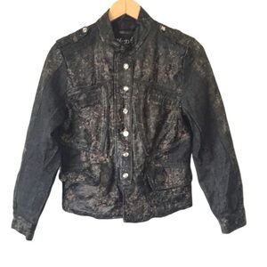 H & D Classic Leather Collection Black Jacket Woman’s  black rustic